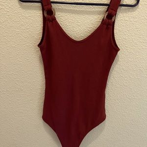 Maroon A&F bodysuit
